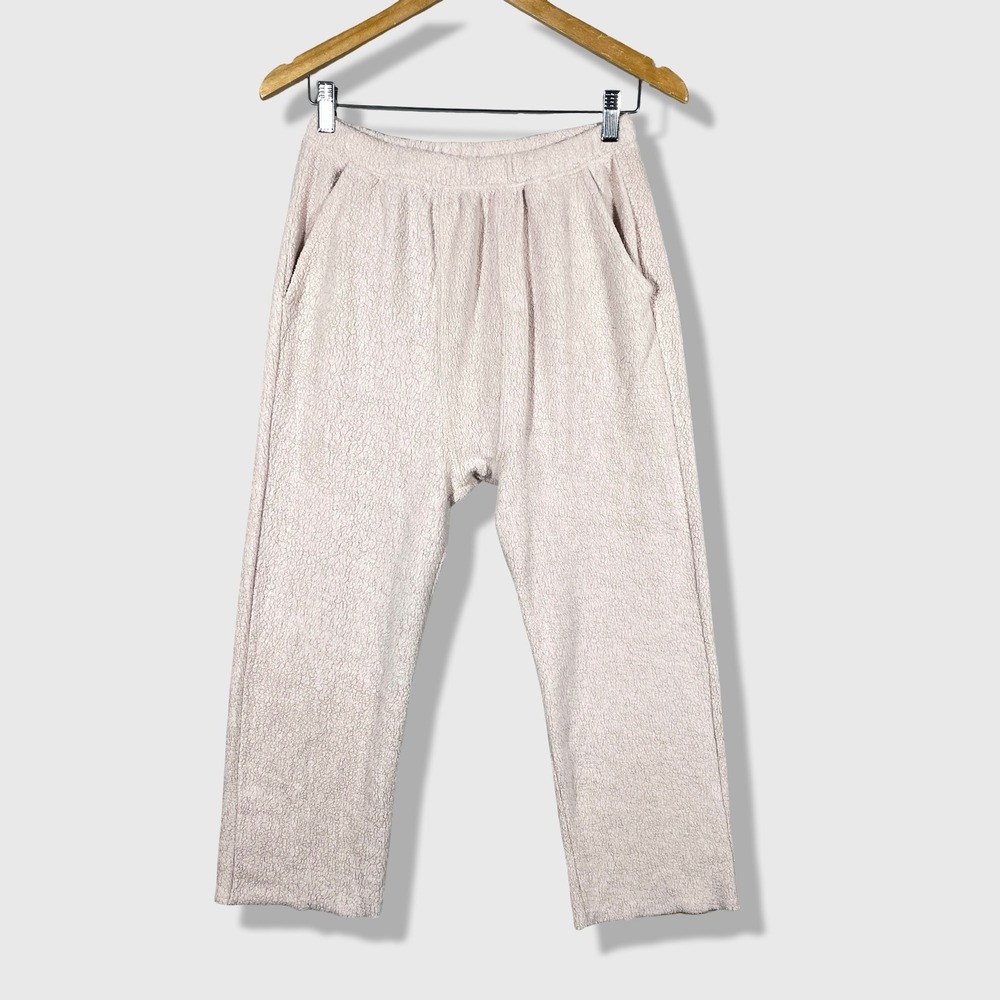 The Great‎ Sherpa Sweatpants Womens 0 Pink Cozy Lounge Casual Soft Relaxed Boho